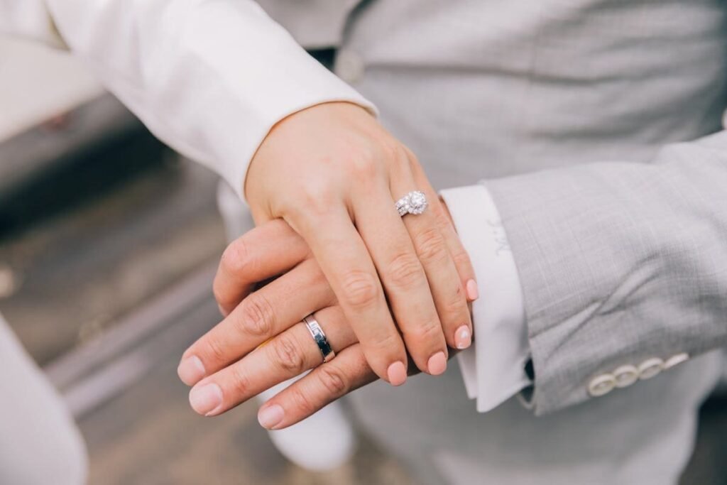 engaged couple getting married